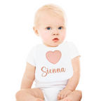 Personalised Baby Girl Bib Big Hearts