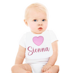 Personalised Baby Girl Bib Big Hearts