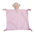 Baby Girls Cheeky Little Monkey Personalised Comforter Baby Soft Toys Script Baby Pink 