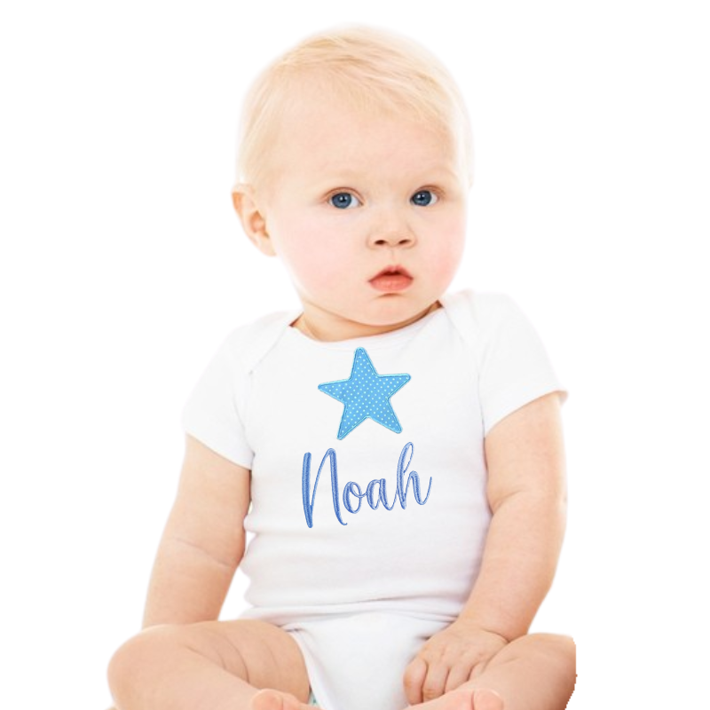 Personalised Onsies Baby Boy Big Star