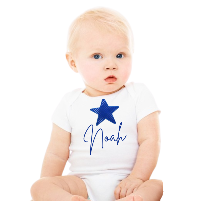 Personalised Onsies Baby Boy Big Star