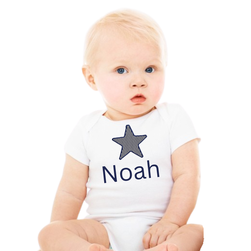 Personalised Onsies Baby Boy Big Star