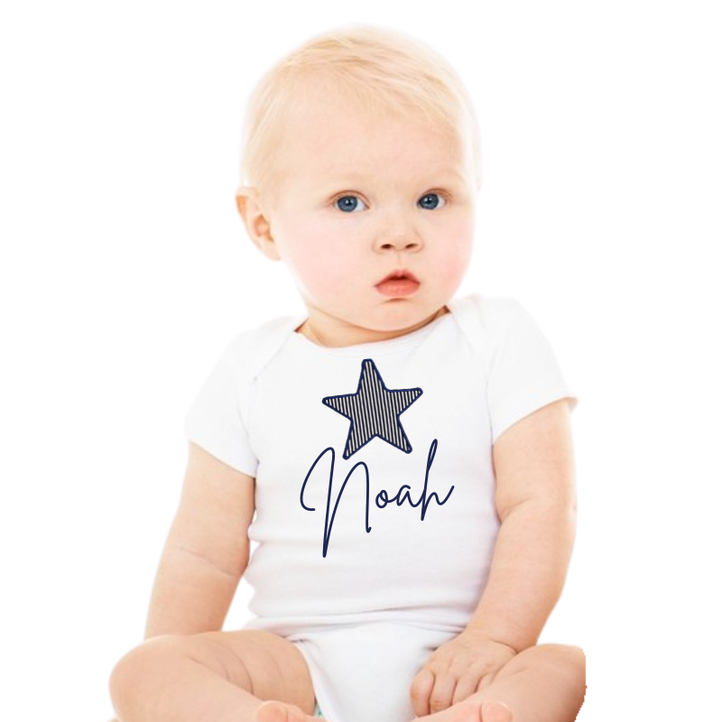 Personalised Onsies Baby Boy Big Star