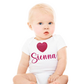 Personalised Onsie Baby Girl Big Heart
