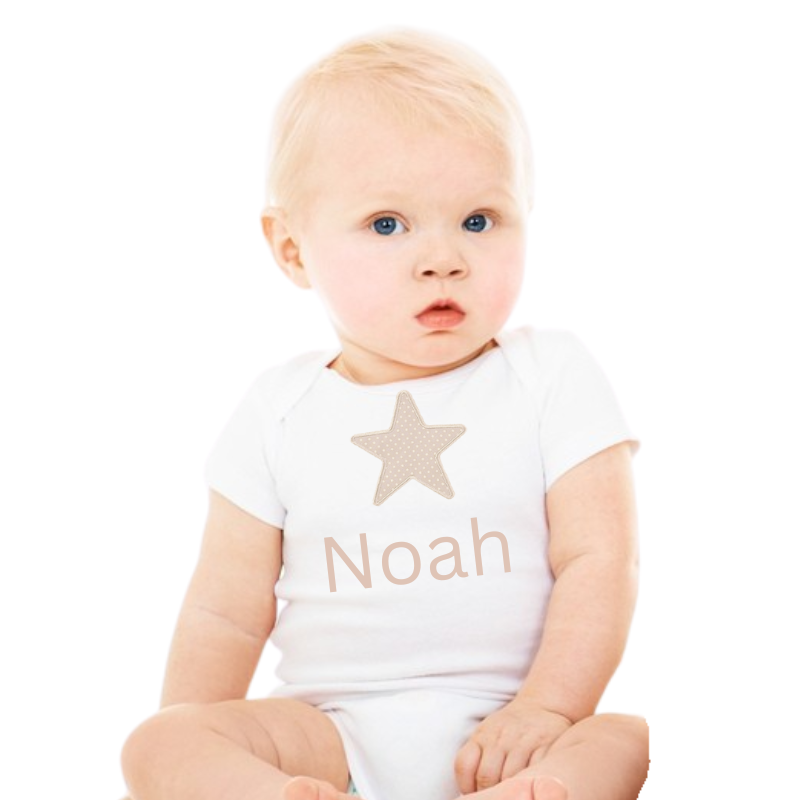Personalised Onsies Baby Boy Big Star
