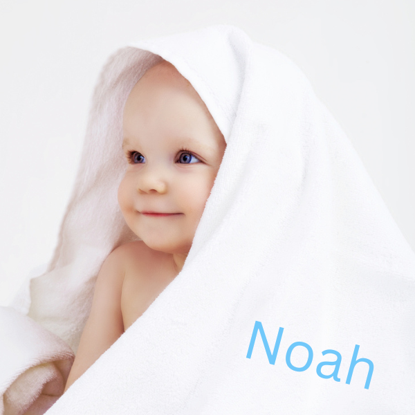 Personalised Baby Boy Bath Towel Set