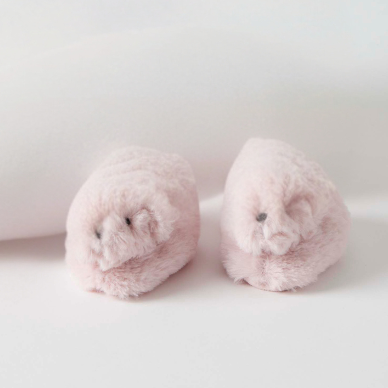 Baby Slippers Pink Teddy Bear