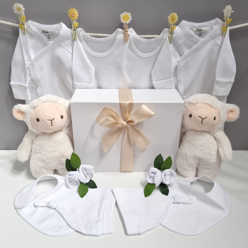 Twins Little Lamb Organic Neutral Baby Gift Hamper Baby & Toddler Newborn 