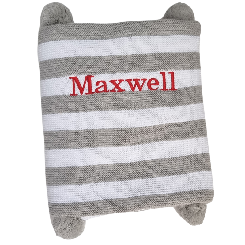 Pre Embroidered Knitted Baby Blankets