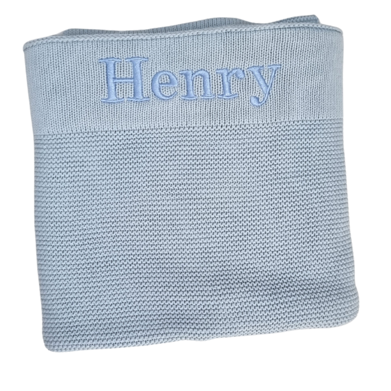 Pre Embroidered Knitted Baby Blankets