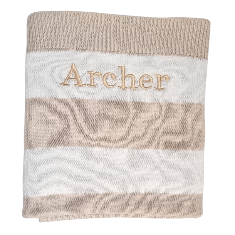 Pre Embroidered Knitted Baby Blankets