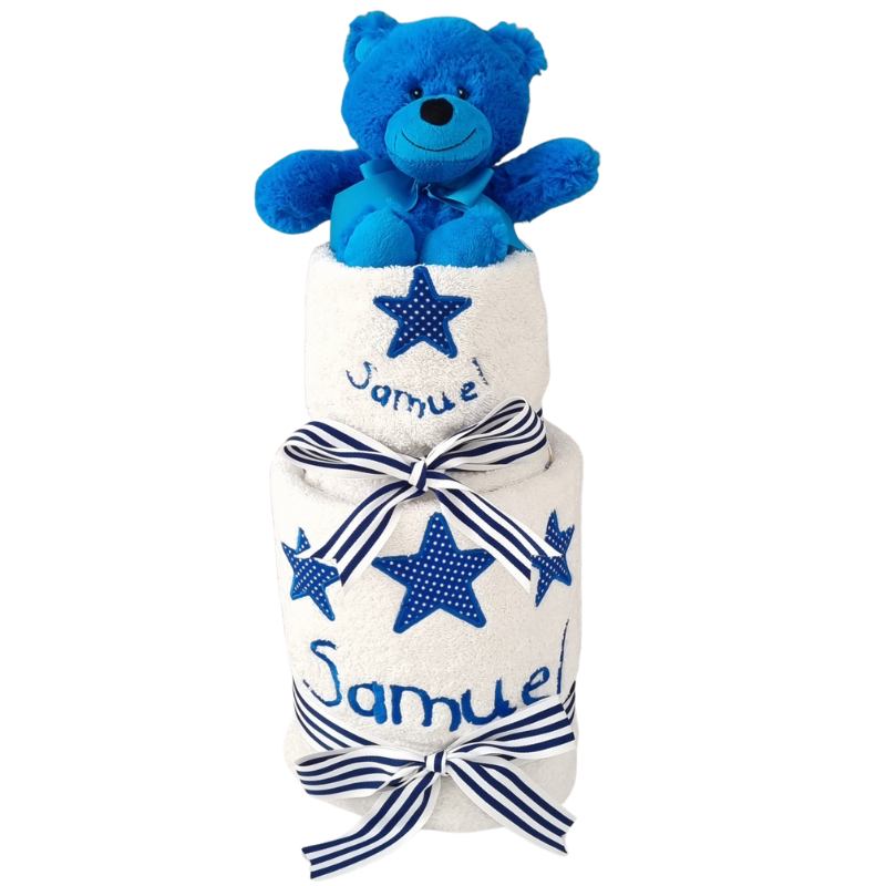 Personalised Star Bath Towel Cake