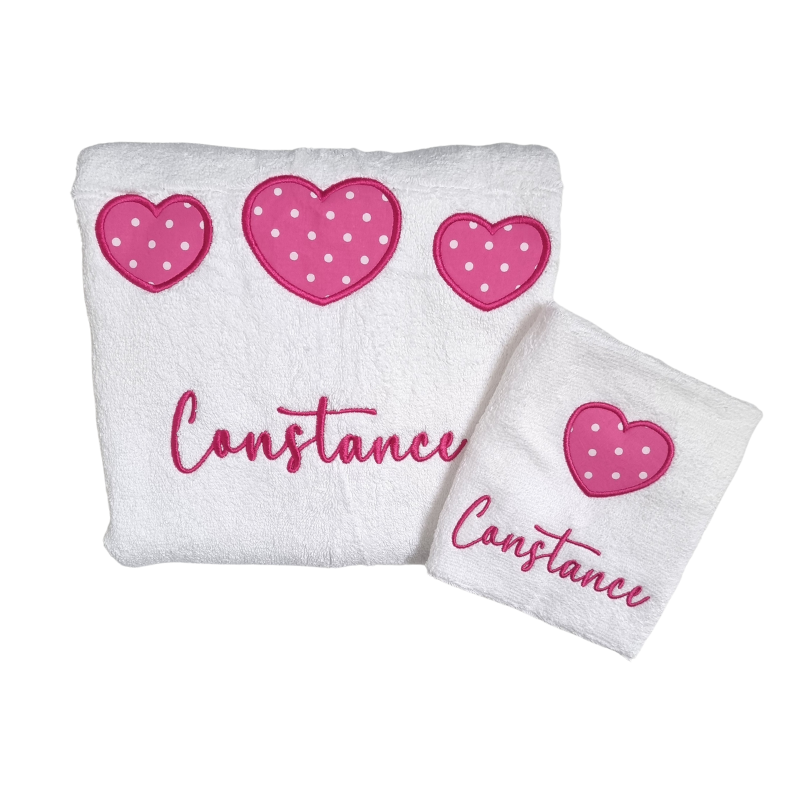 Little Girls Have Big Hearts Personalised Towel Set