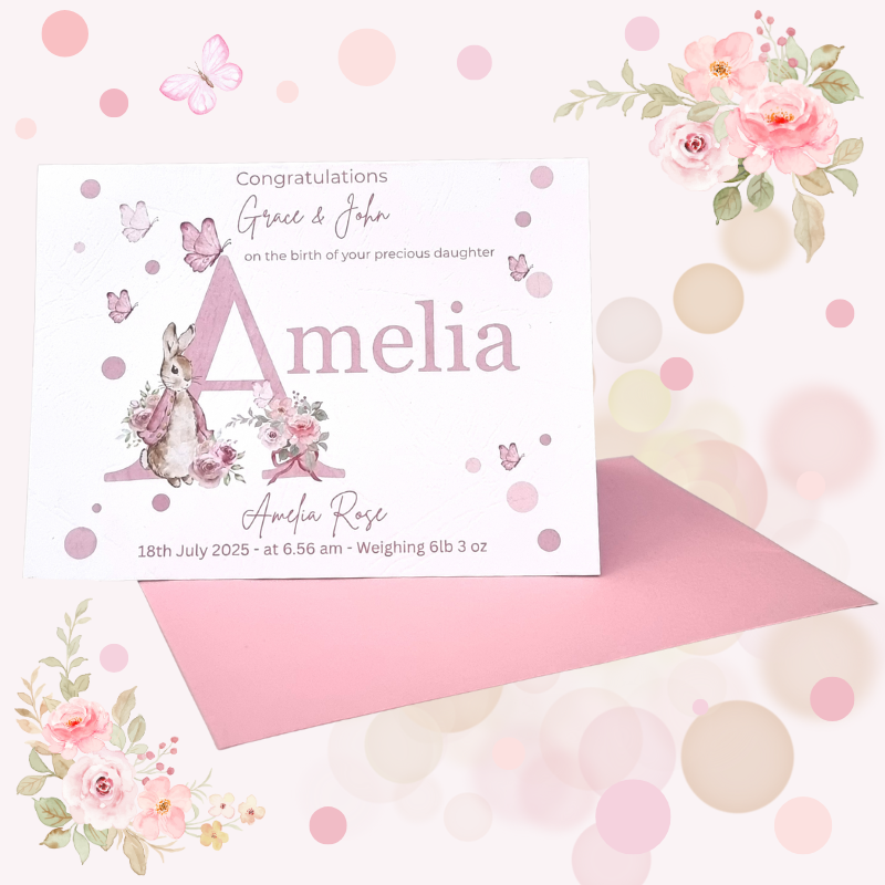 Personalised Baby Cards ABC