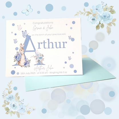 Personalised Baby Cards ABC