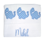 3 Little Dinosaurs Personalised Cot Blanket