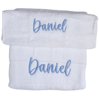 Personalised Baby Boy Bath Towel Set