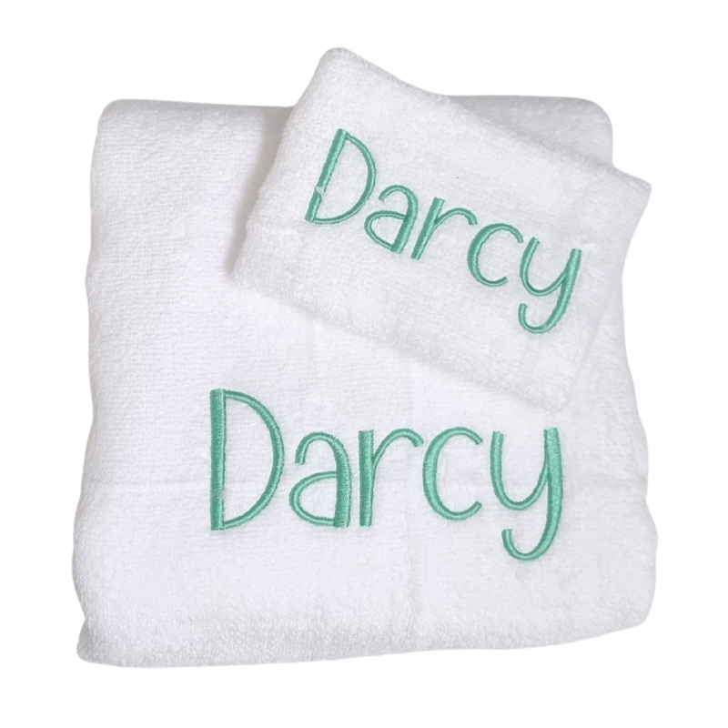 Personalised Baby Boy Bath Towel Set