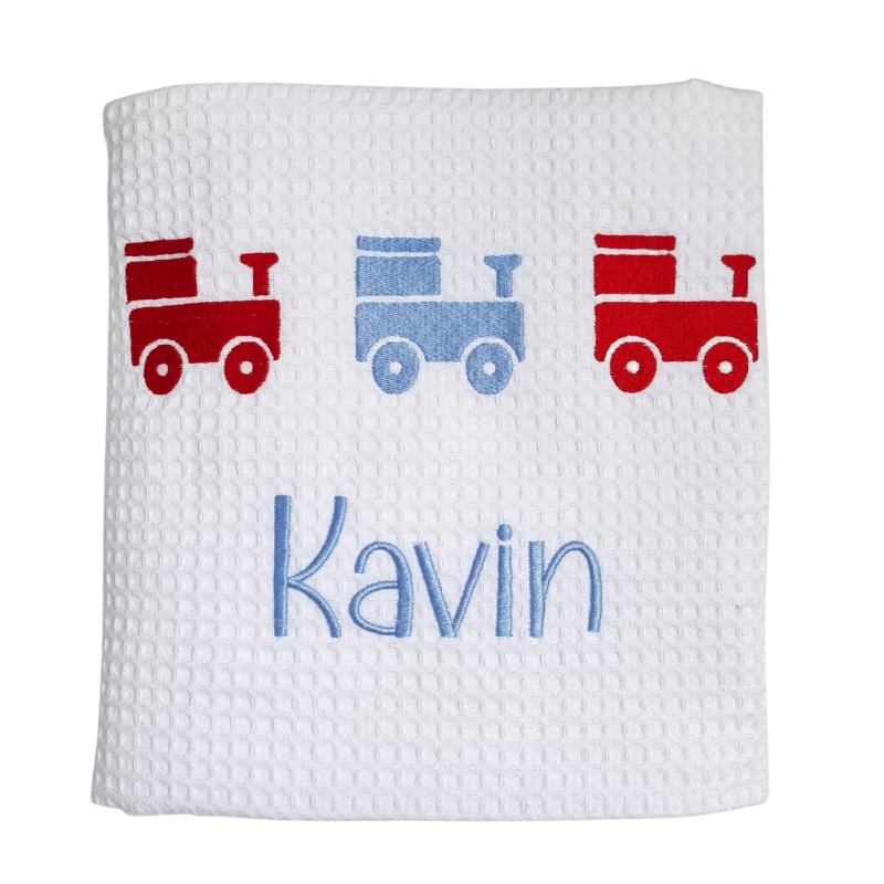 Boys Love Trains Personalised Bath Set