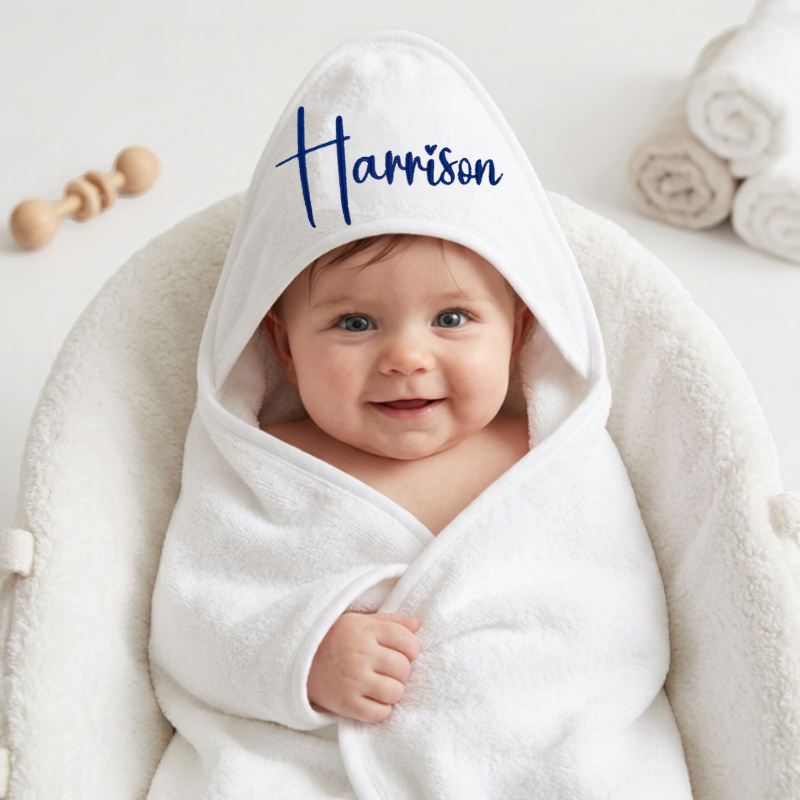 Boy's & Girl's Personalised Hooded Baby Bath Towel