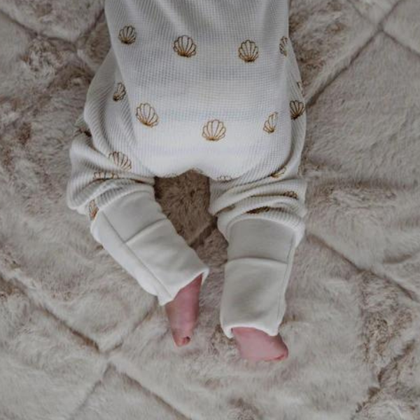 Sea Shells Waffle Baby Romper