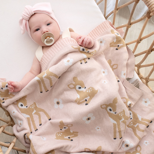 Ava Deer Baby Blanket Hamper