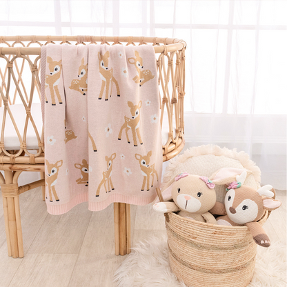 Ava Deer Baby Blanket Hamper