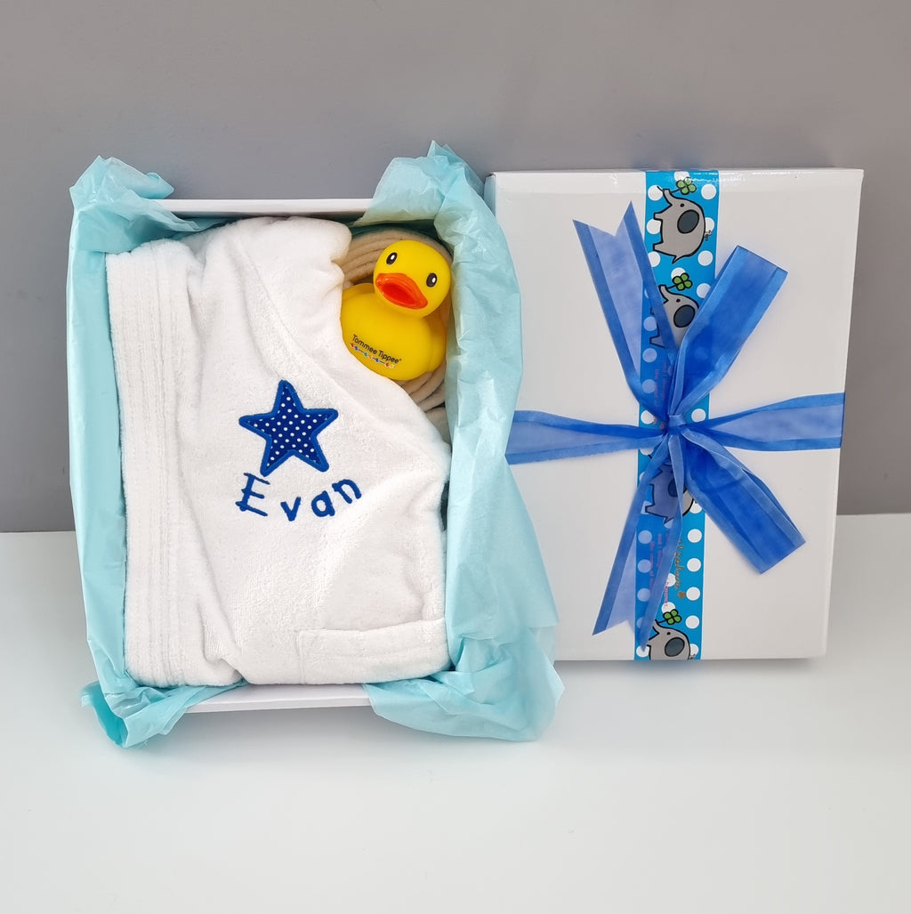 Personalised Baby Bath Robe "Evan" Bathing 