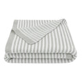 Grey and White Striped 100% Cotton Knitted Baby Blanket 