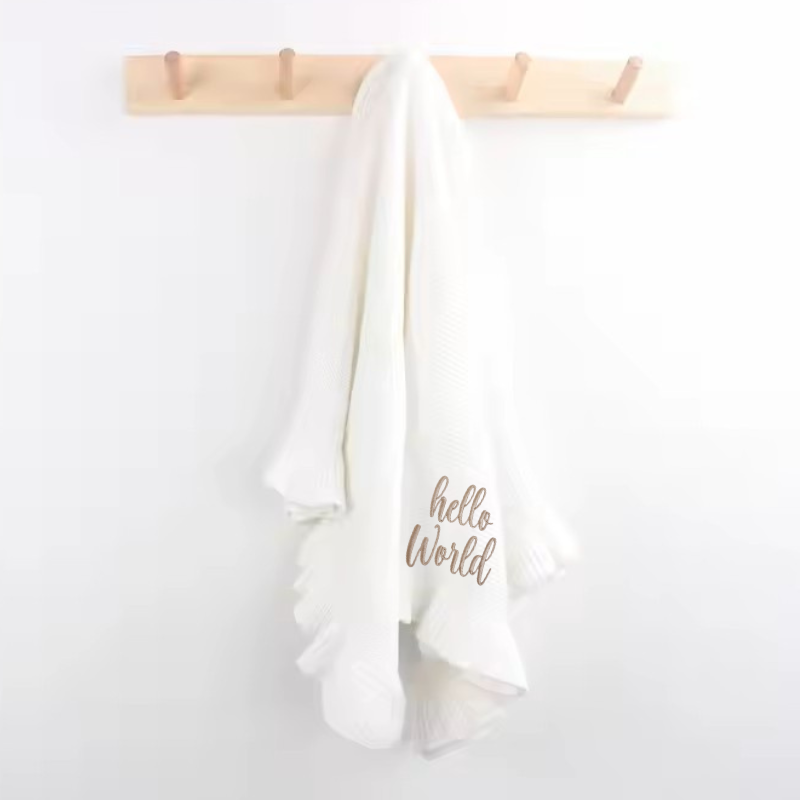 Knitted Baby Blankets Ruffled Edge
