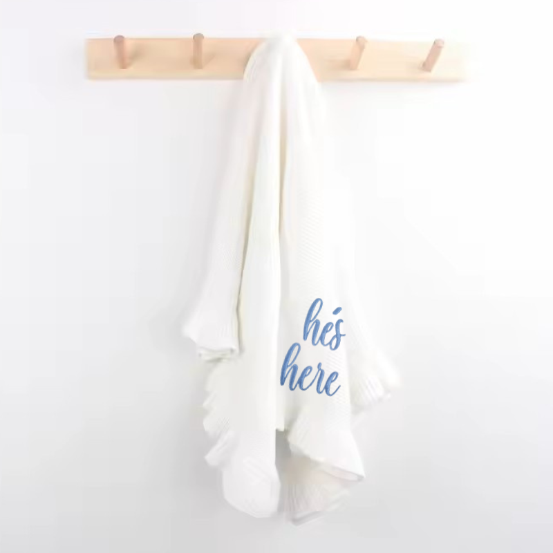 Knitted Baby Blankets Ruffled Edge