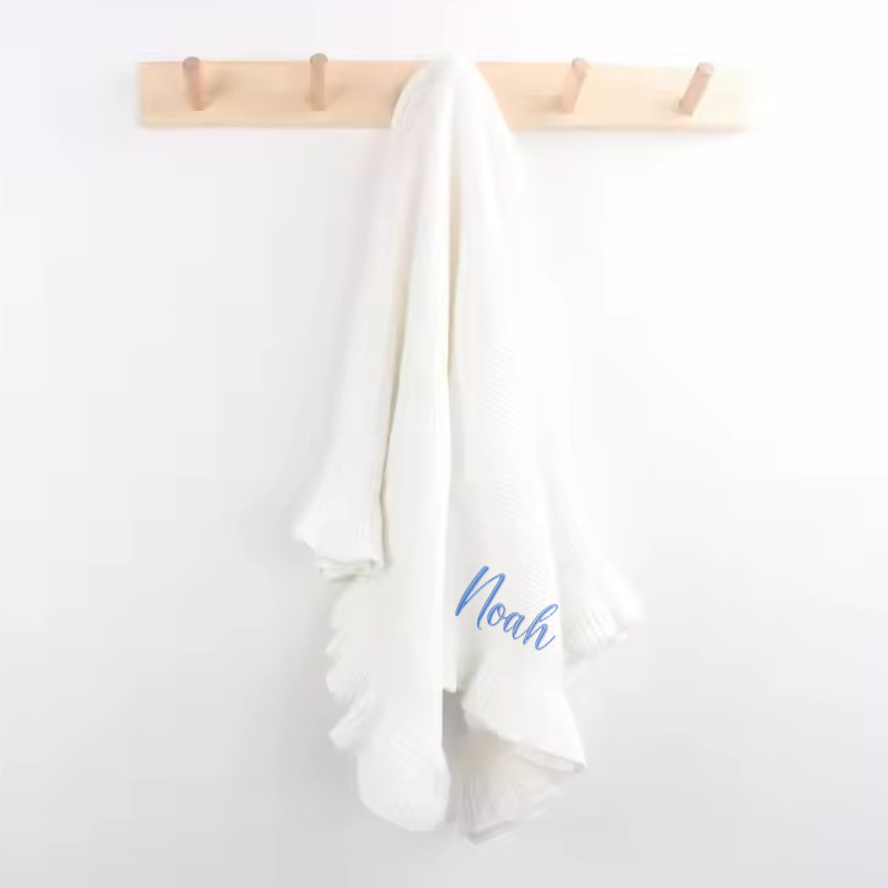 Knitted Baby Blankets Ruffled Edge