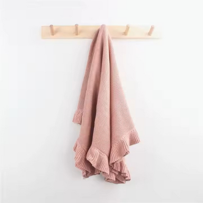 Knitted Baby Blankets Ruffled Edge