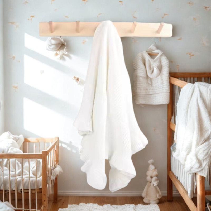 Knitted Baby Blankets Ruffled Edge