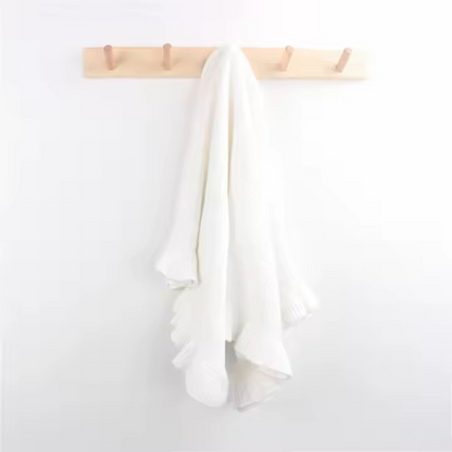 Knitted Baby Blankets Ruffled Edge