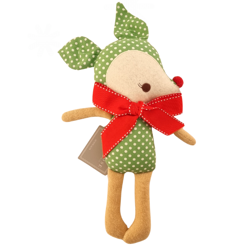 Christmas Reindeer Baby Rattle Toy
