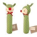 Little Green Reindeer Baby Hand Rattle