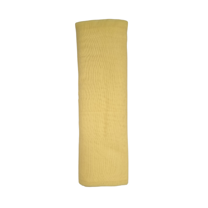 folded yellow cotton muslin cloth baby wrap