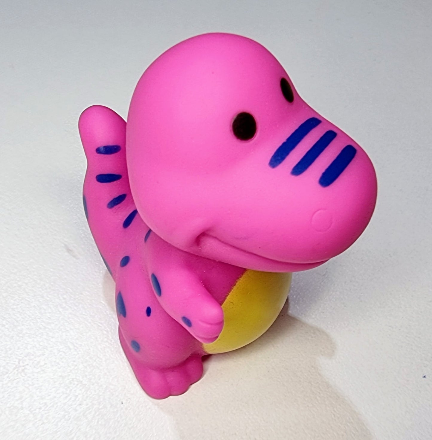 pink tryannosaurus baby bath toy