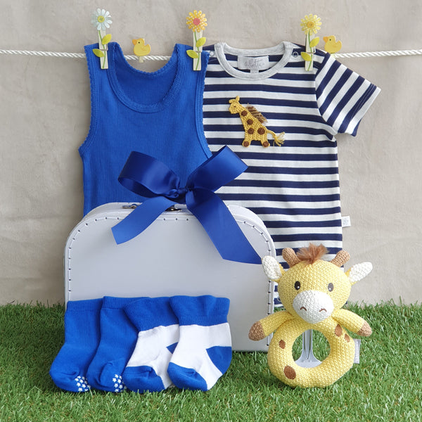 Neutral Baby Boy Girl Gift Hamper Safari Giraffe