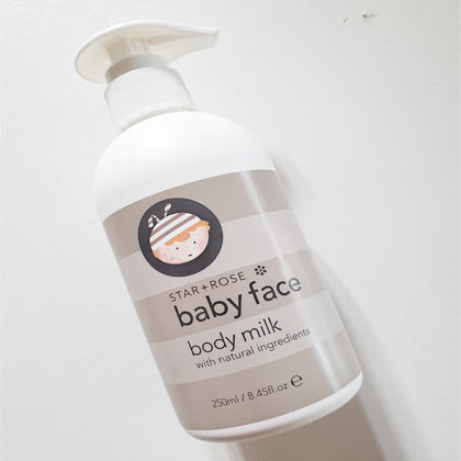 Baby face baby bath wash no nasty chemicals.