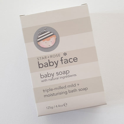 Baby face baby bath soap no nasty chemicals.