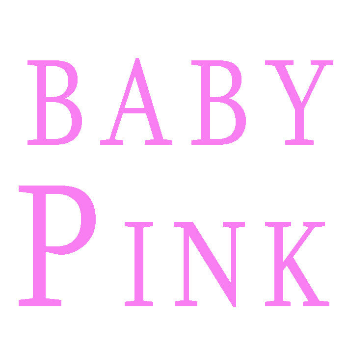 add extra embroidery such as baby's name to your gift baby pink font