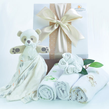 Bamboo Panda Neutral Baby Gift Hamper