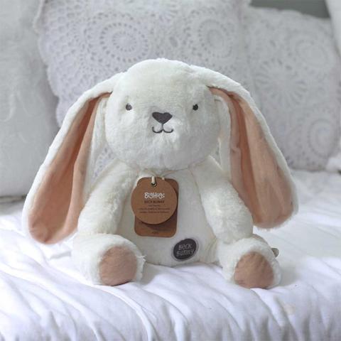 personalised baby blanket and bunny toy neutral