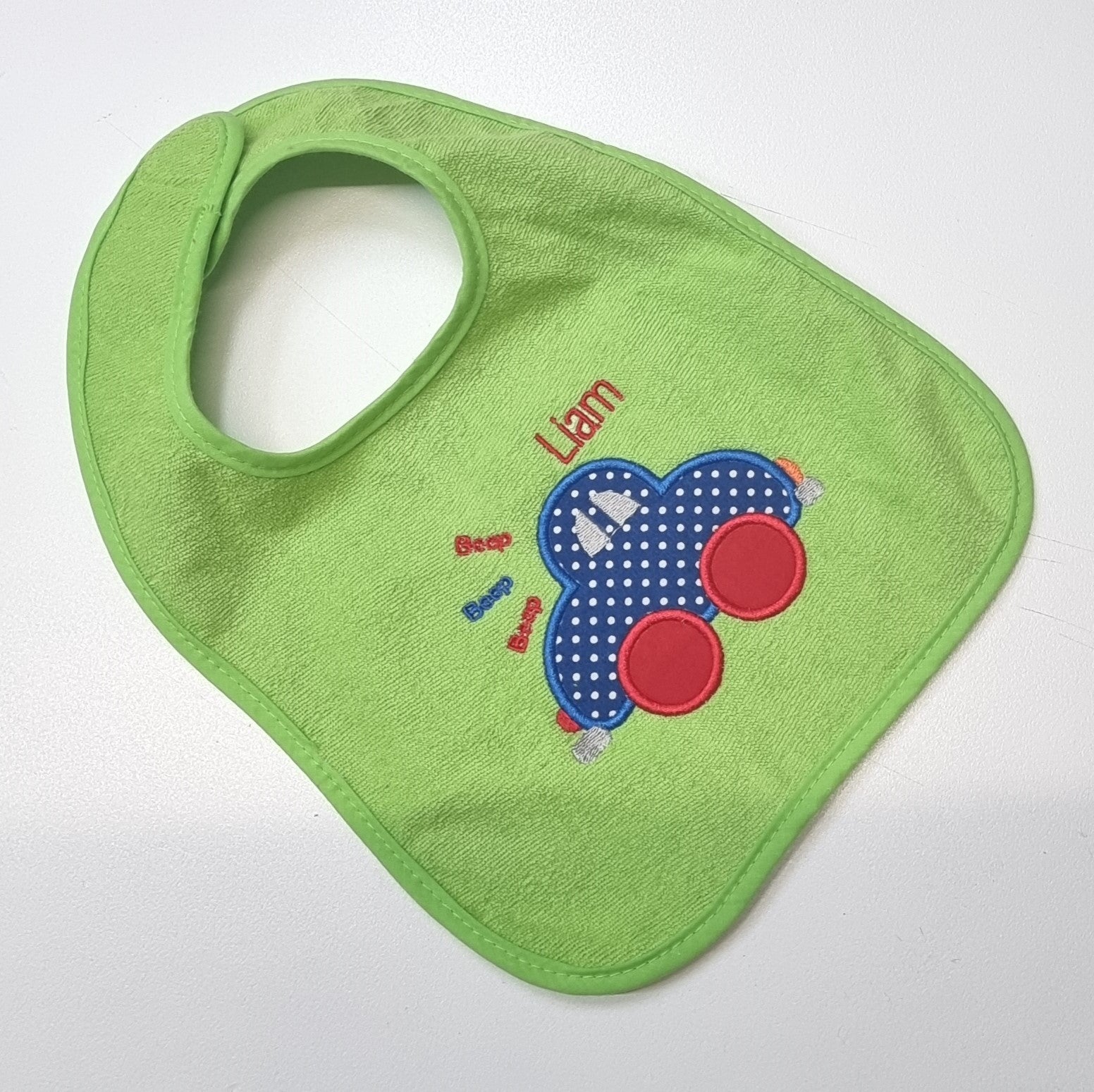 Beep Beep Big Car Baby Bibs Bibs Lime Ethan 