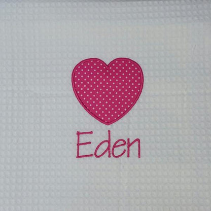 My Heart Personalised Waffle Blanket