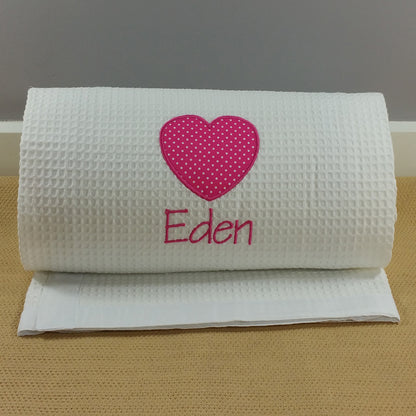 My Heart Personalised Waffle Blanket