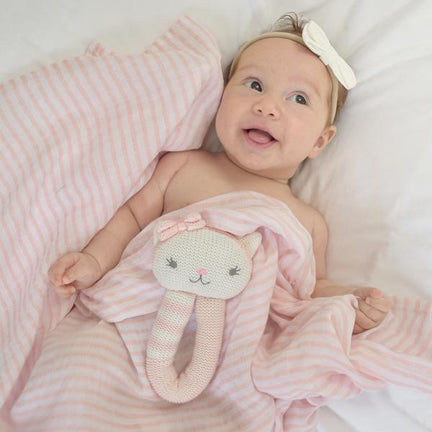 Little Kitty Muslin Wrap Baby Girl Hamper