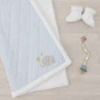 Mason Elephant Sherpa Baby Boy Blanket 